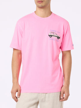 Cotton t-shirt with Panda print and embroidery | FIAT PANDA SPECIAL EDITION - MC2 Saint Barth