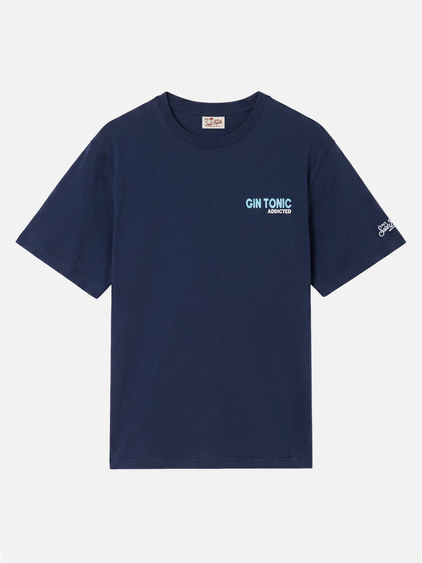 T-shirt in cotone con stampa cocktail Gin Tonic Addicted