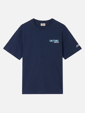 T-shirt in cotone con stampa cocktail Gin Tonic Addicted