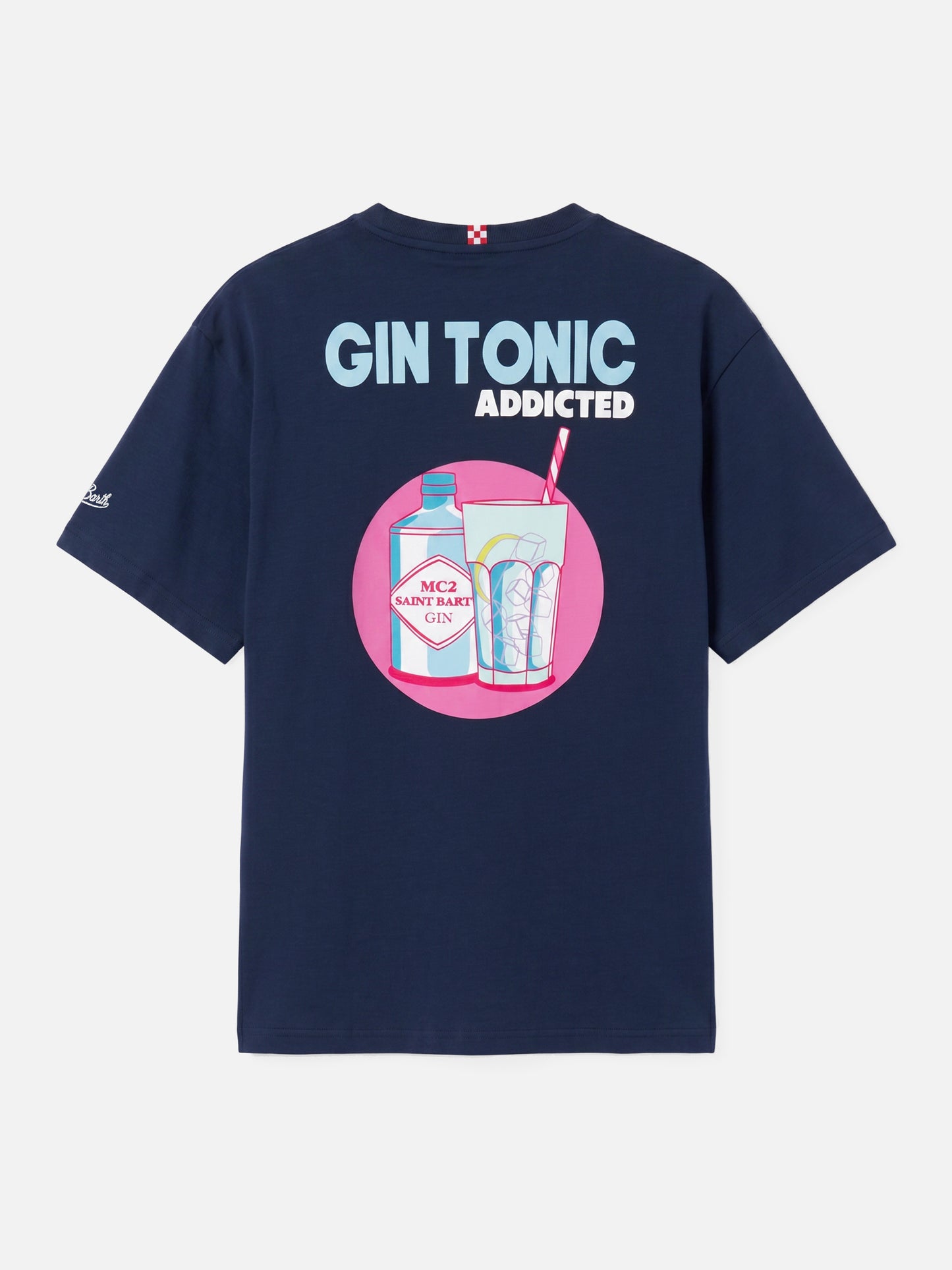 T-shirt in cotone con stampa cocktail Gin Tonic Addicted
