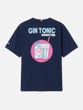 T-shirt in cotone con stampa cocktail Gin Tonic Addicted