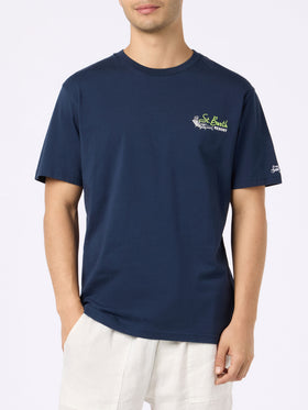 Man cotton t-shirt with St. Barth Resort placed print - MC2 Saint Barth