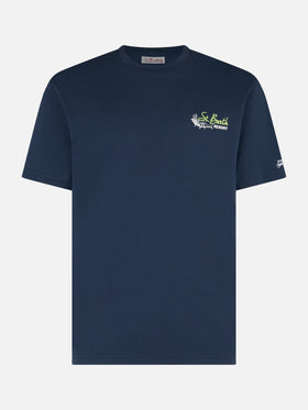 Man cotton t-shirt with St. Barth Resort placed print - MC2 Saint Barth