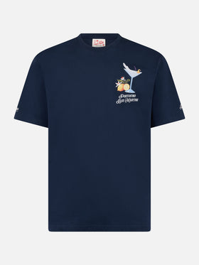 Man cotton t-shirt with Portofino Bay Martini placed print | PORTOFINO DRY GIN SPECIAL EDITION - MC2 Saint Barth