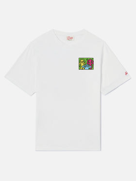 Keith Haring People t-shirt with front and back print in white | Special Edition
