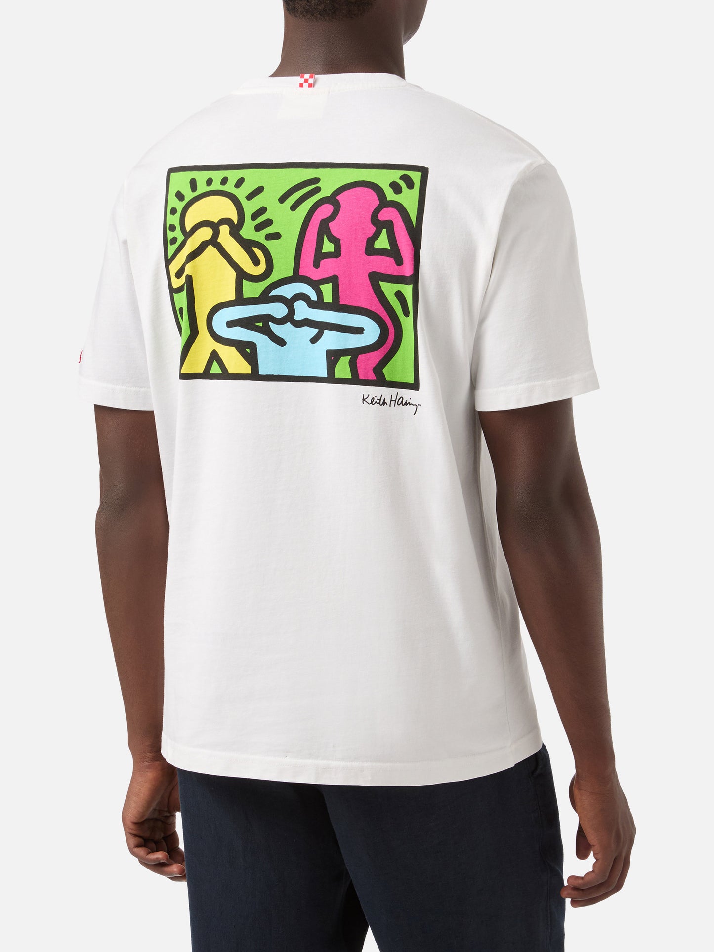 Keith Haring People t-shirt with front and back print in white | Special Edition