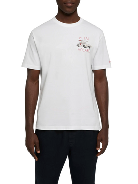 Cotton T-shirt with Mi fai volare embroidery - MC2 Saint Barth