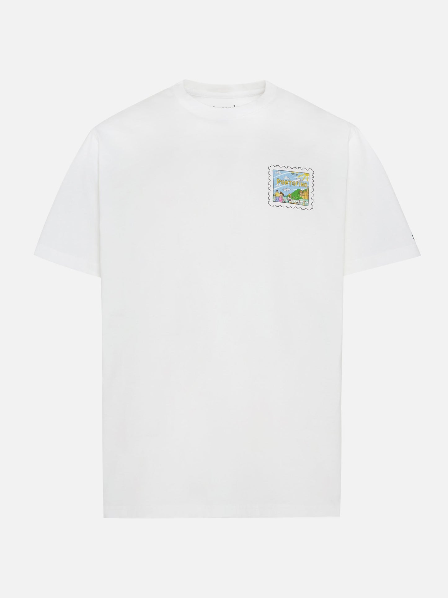 Cotton T-shirt with Portofino postcard print  |ALESSANDRO ENRIQUEZ SPECIAL EDITION