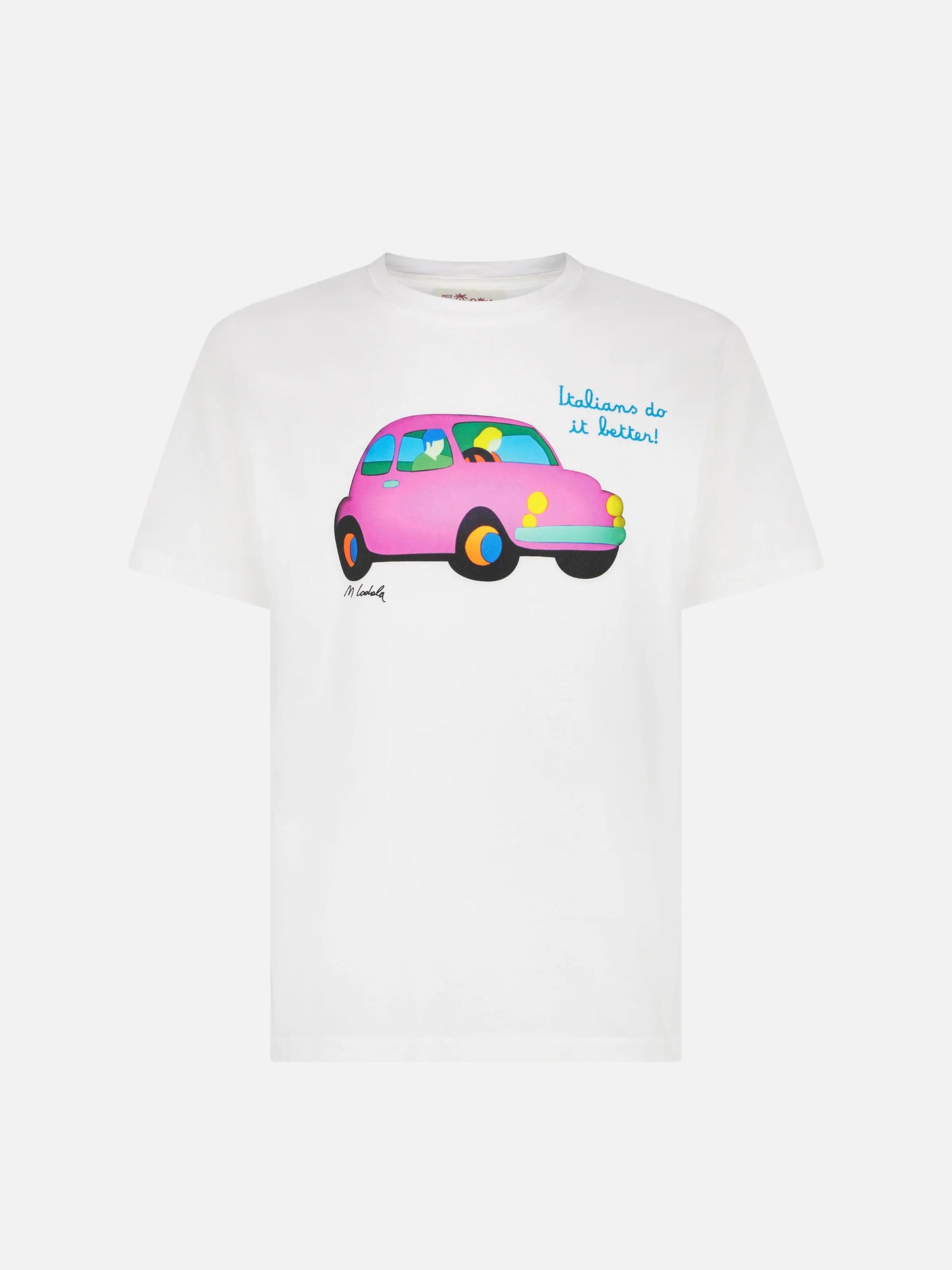 Baumwoll-T-Shirt mit Lodola-Auto-Print | MARCO LODOLA SONDEREDITION