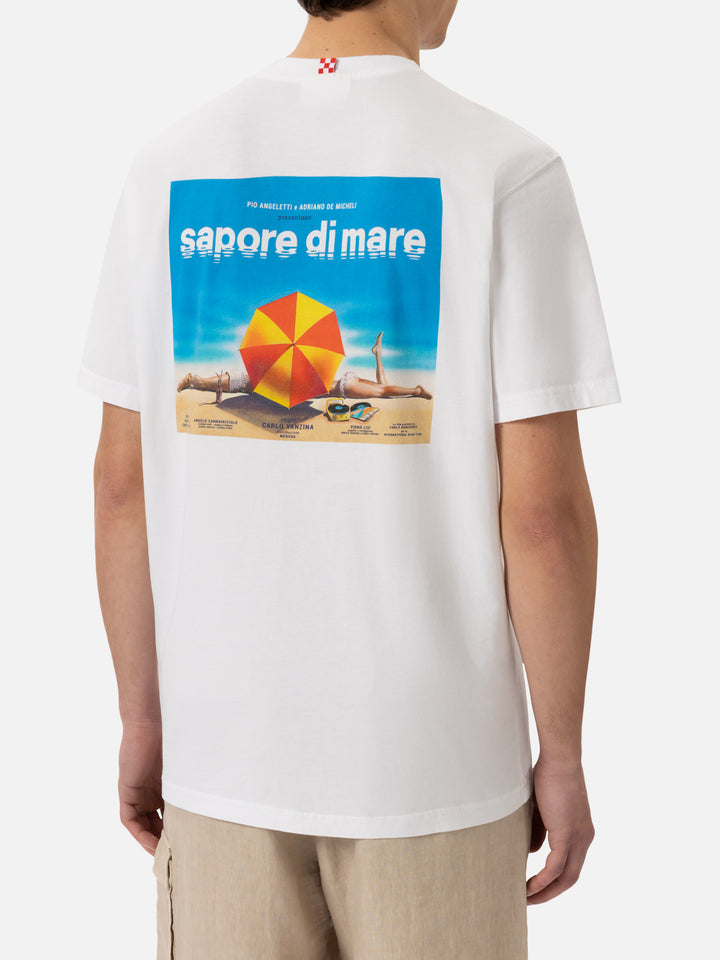 Cotton T-shirt with Sapore di Mare film logo print |SAPORE DI MARE SPECIAL EDITION - MC2 Saint Barth