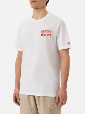 Cotton T-shirt with Sapore di Mare film logo print |SAPORE DI MARE SPECIAL EDITION - MC2 Saint Barth