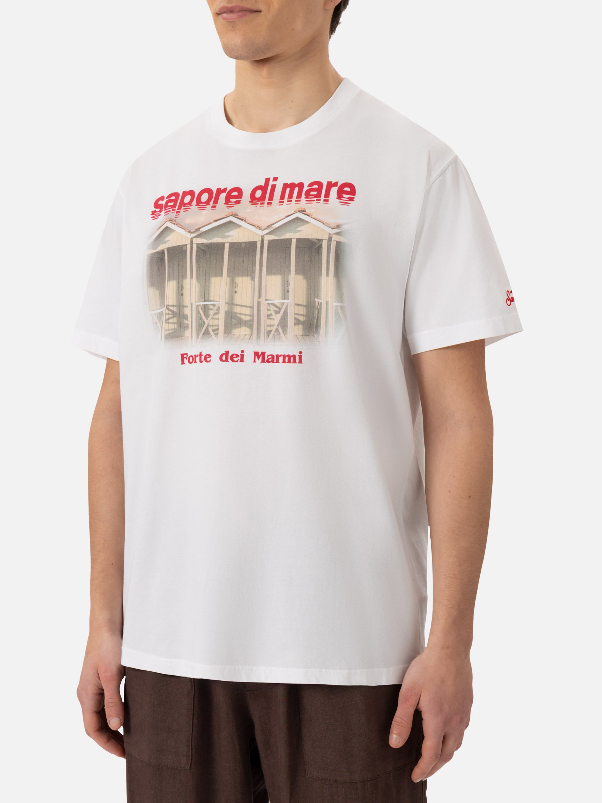 Cotton T-shirt with Forte dei Marmi 83 print |SAPORE DI MARE SPECIAL EDITION - MC2 Saint Barth