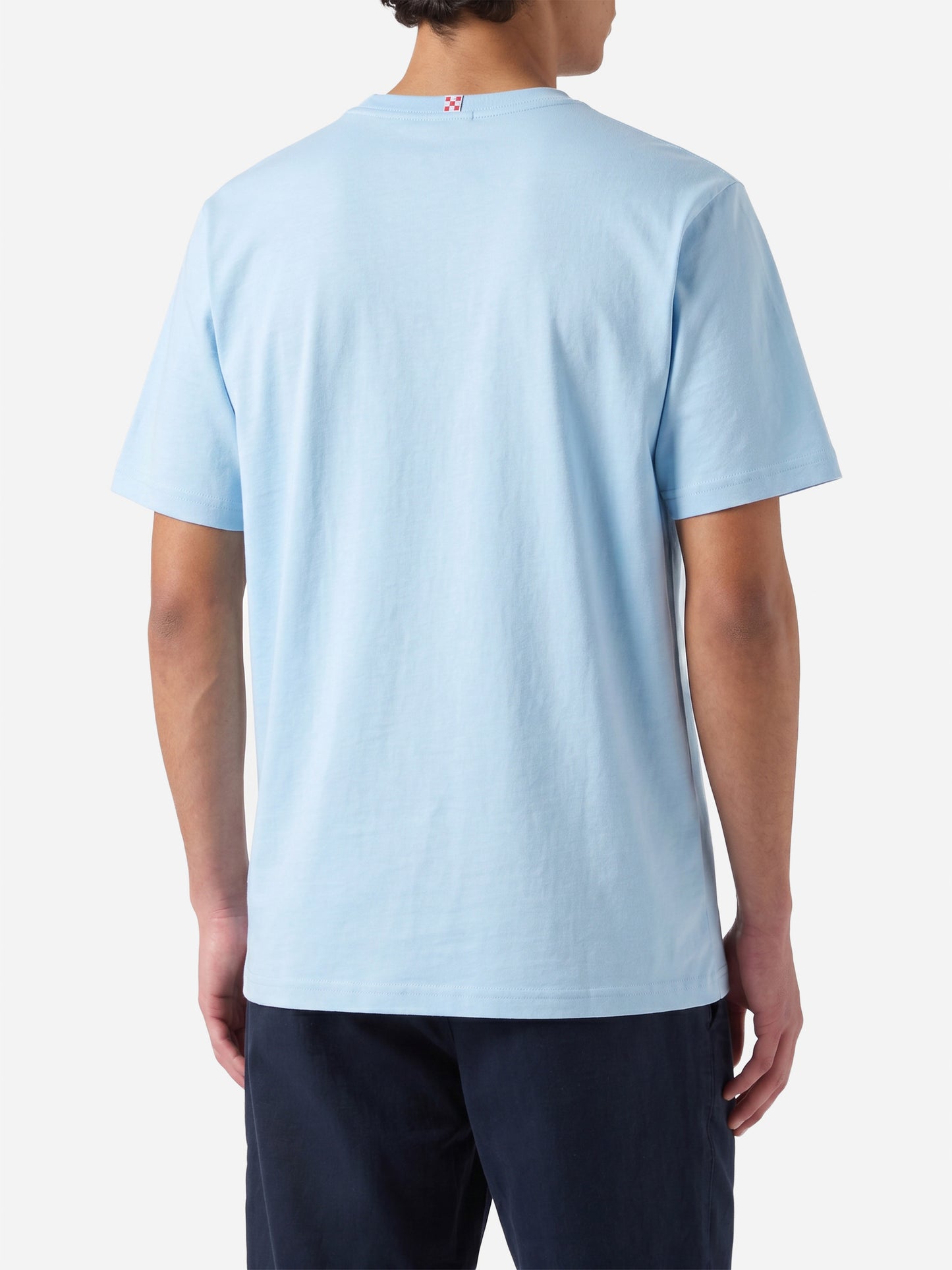 Light blue Man t-shirt with duck scooter print | Special Edition
