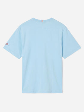 Light blue Man t-shirt with duck scooter print | Special Edition