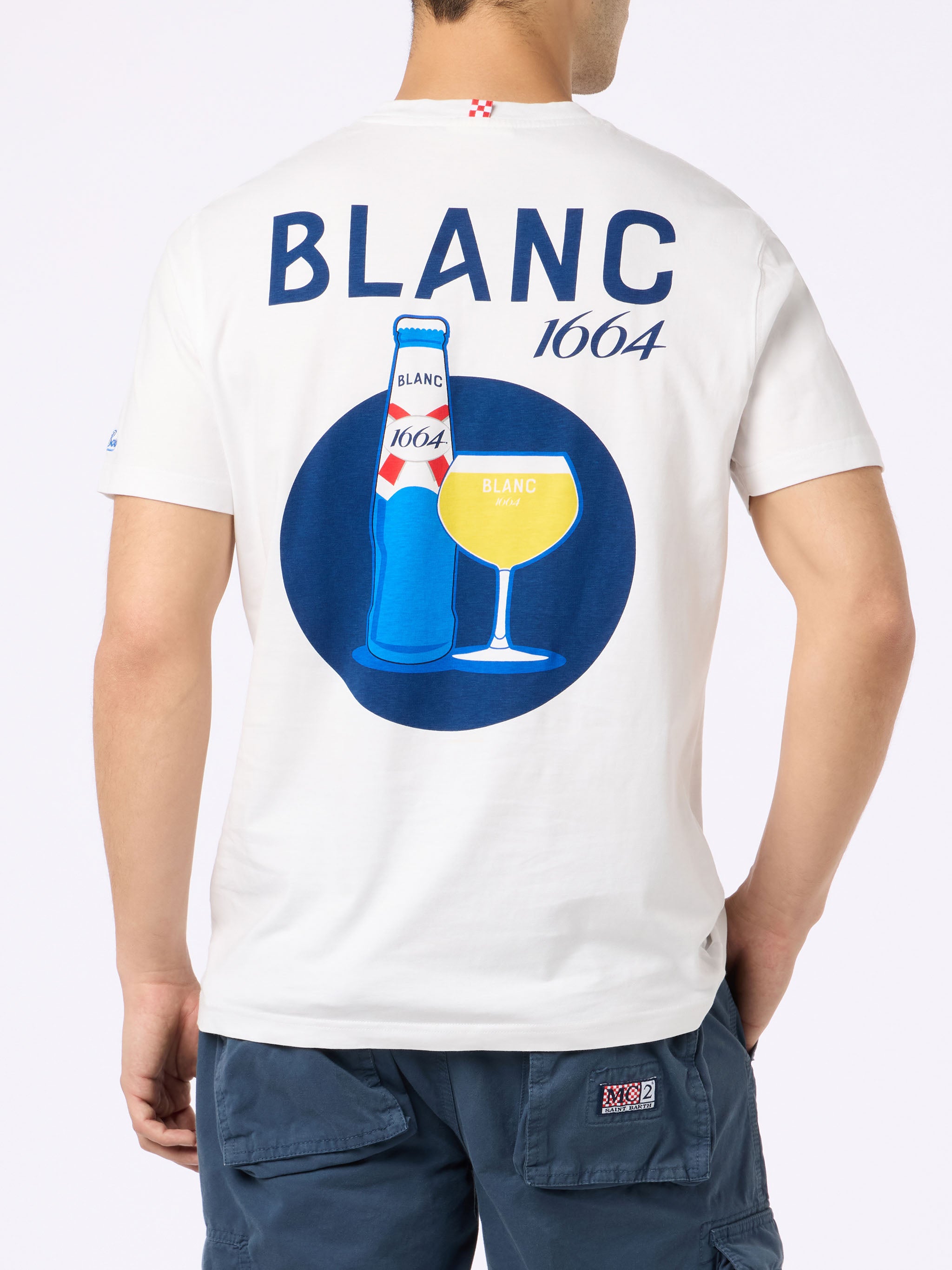 White T-shirt with Blue hour is my happy hour embroidery | Special