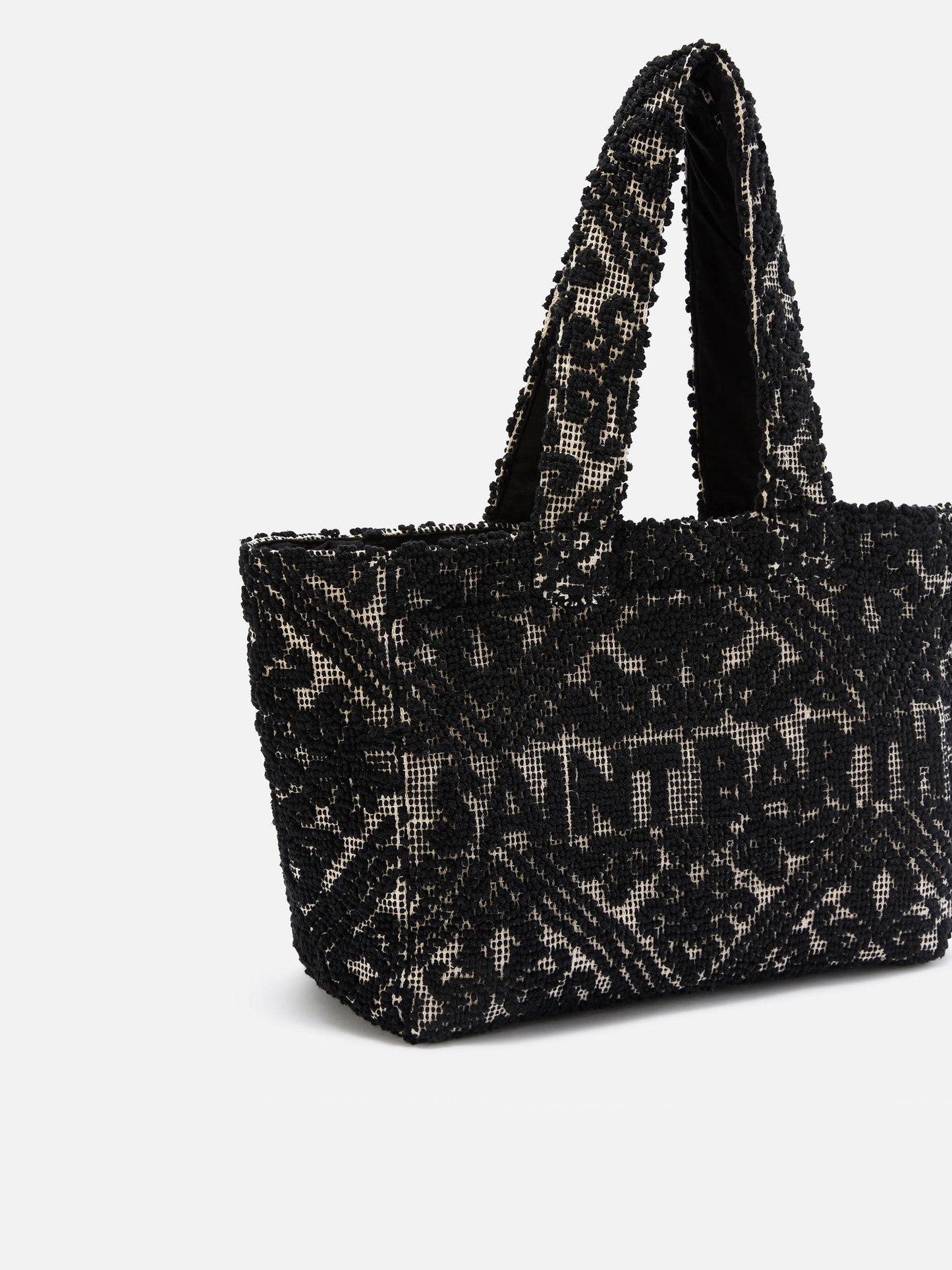 Black Tufting  cotton tote bag