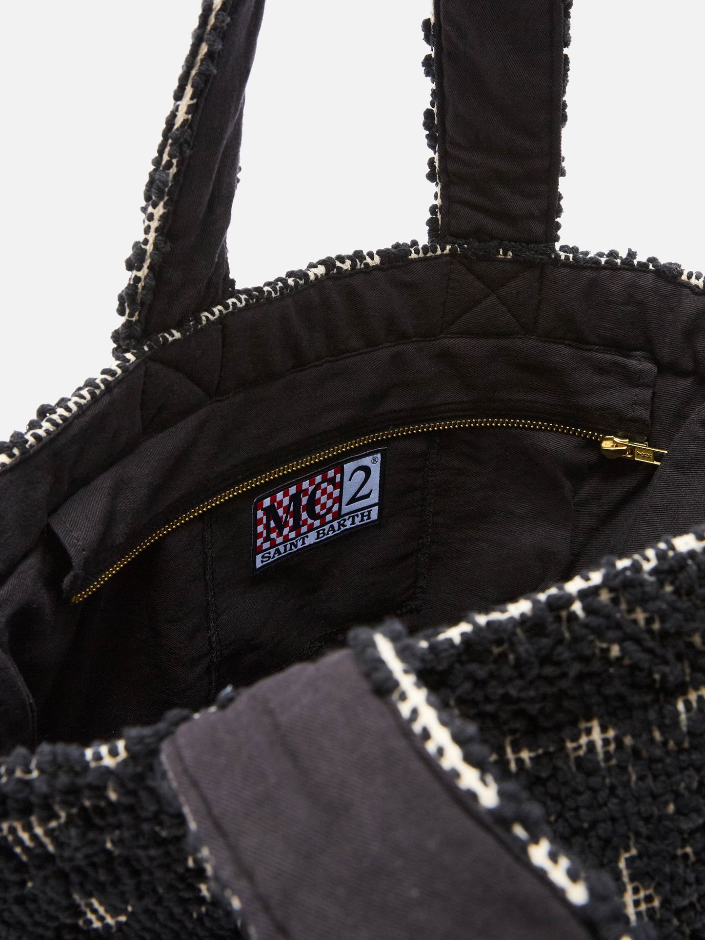 Black Tufting  cotton tote bag