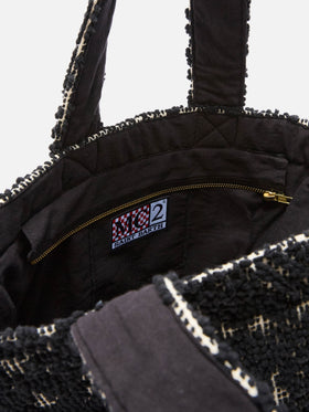 Black Tufting  cotton tote bag