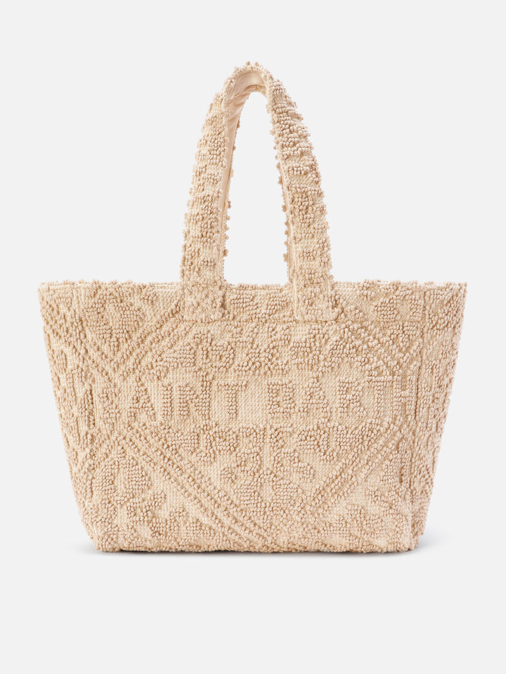 Cotton Tufting bag with raised embroidery