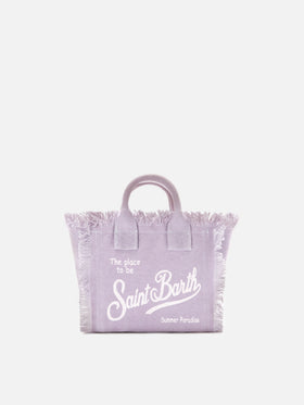 Lilac solid color canvas Vanity mini bag