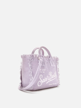 Lilac solid color canvas Vanity mini bag