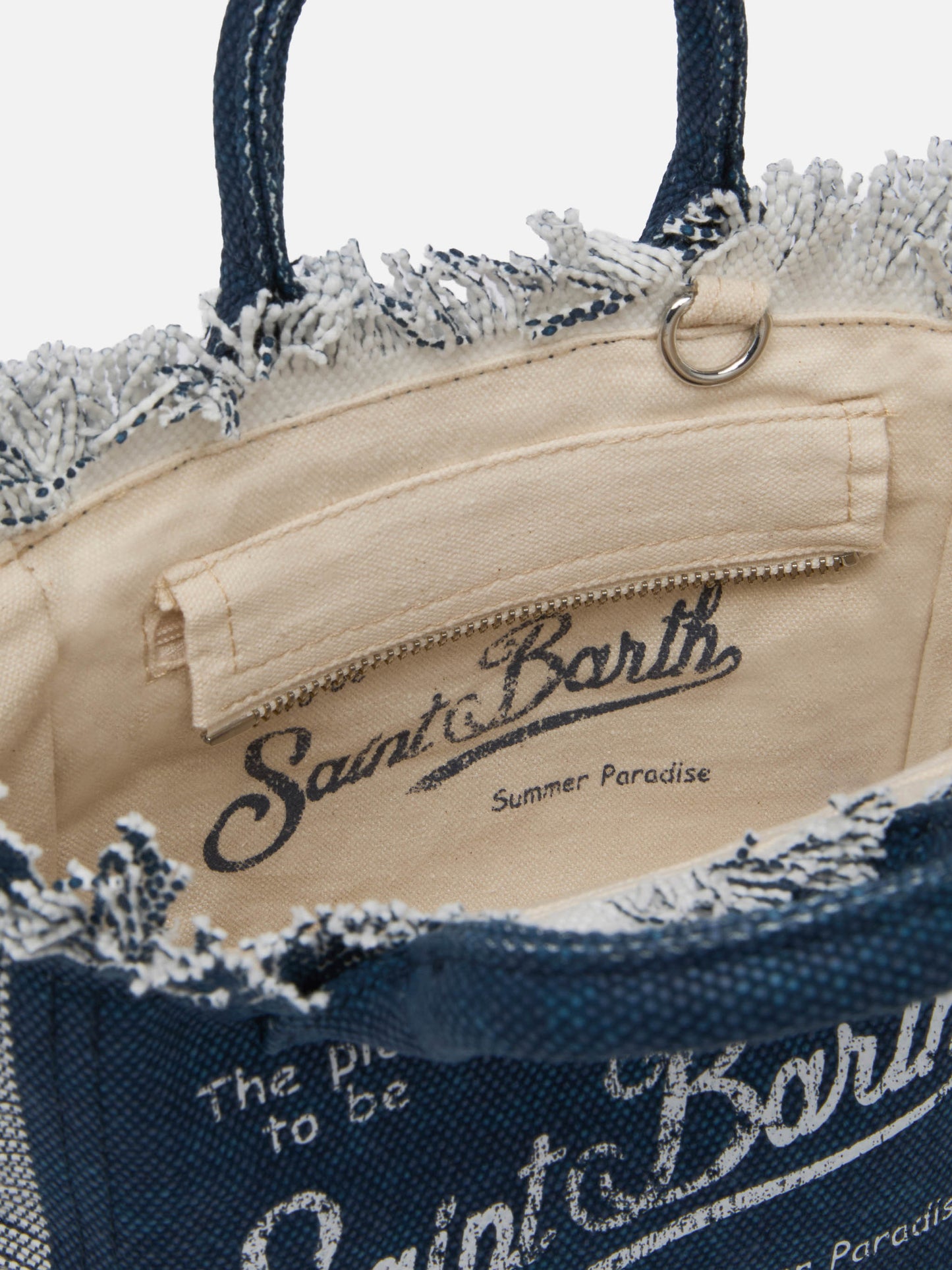 Indigo cotton canvas Mini Vanity bag