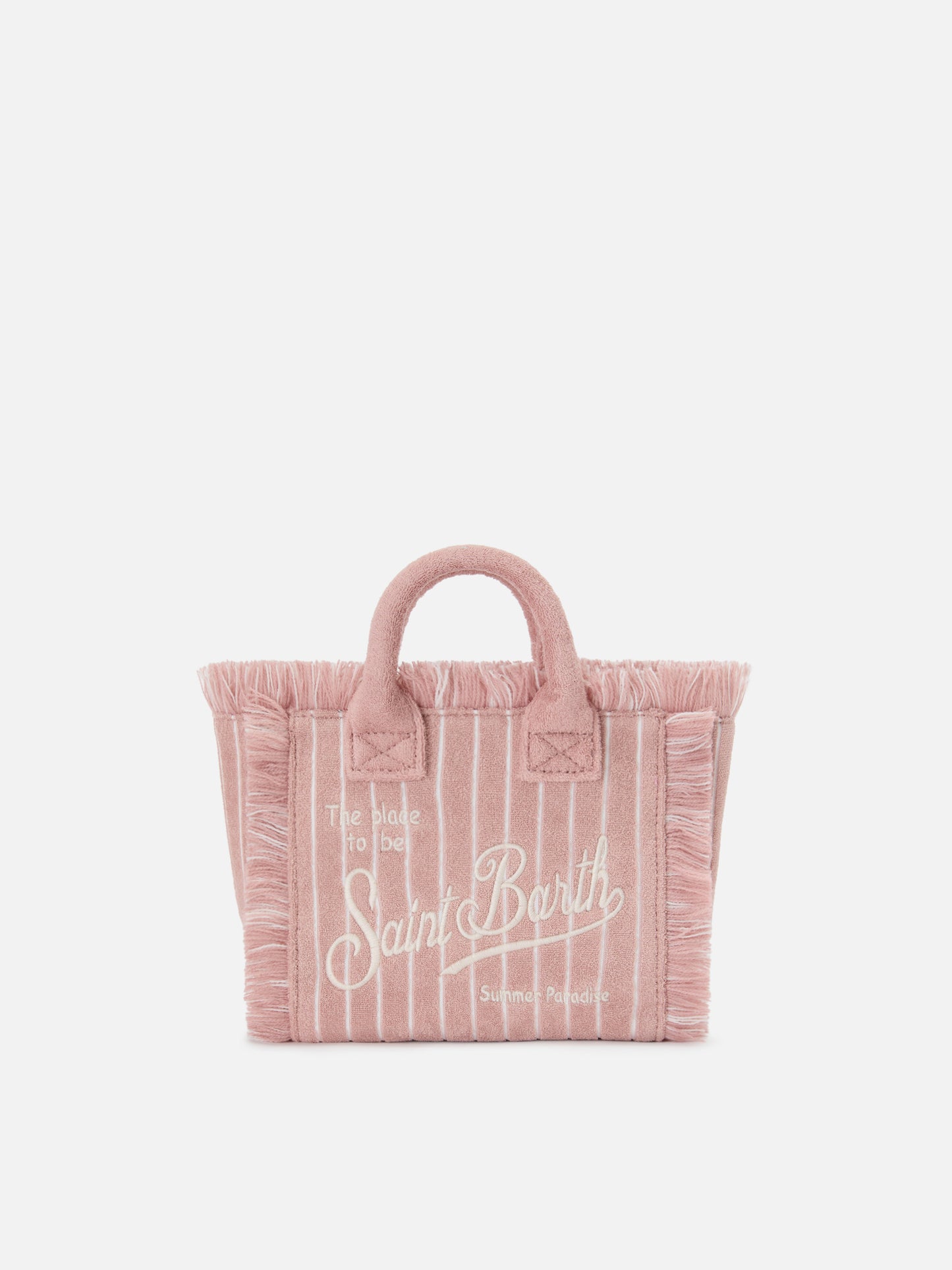 Terry effect striped Vanity mini bag
