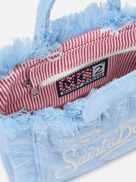 Terry effect Vanity mini bag with raised shell detail