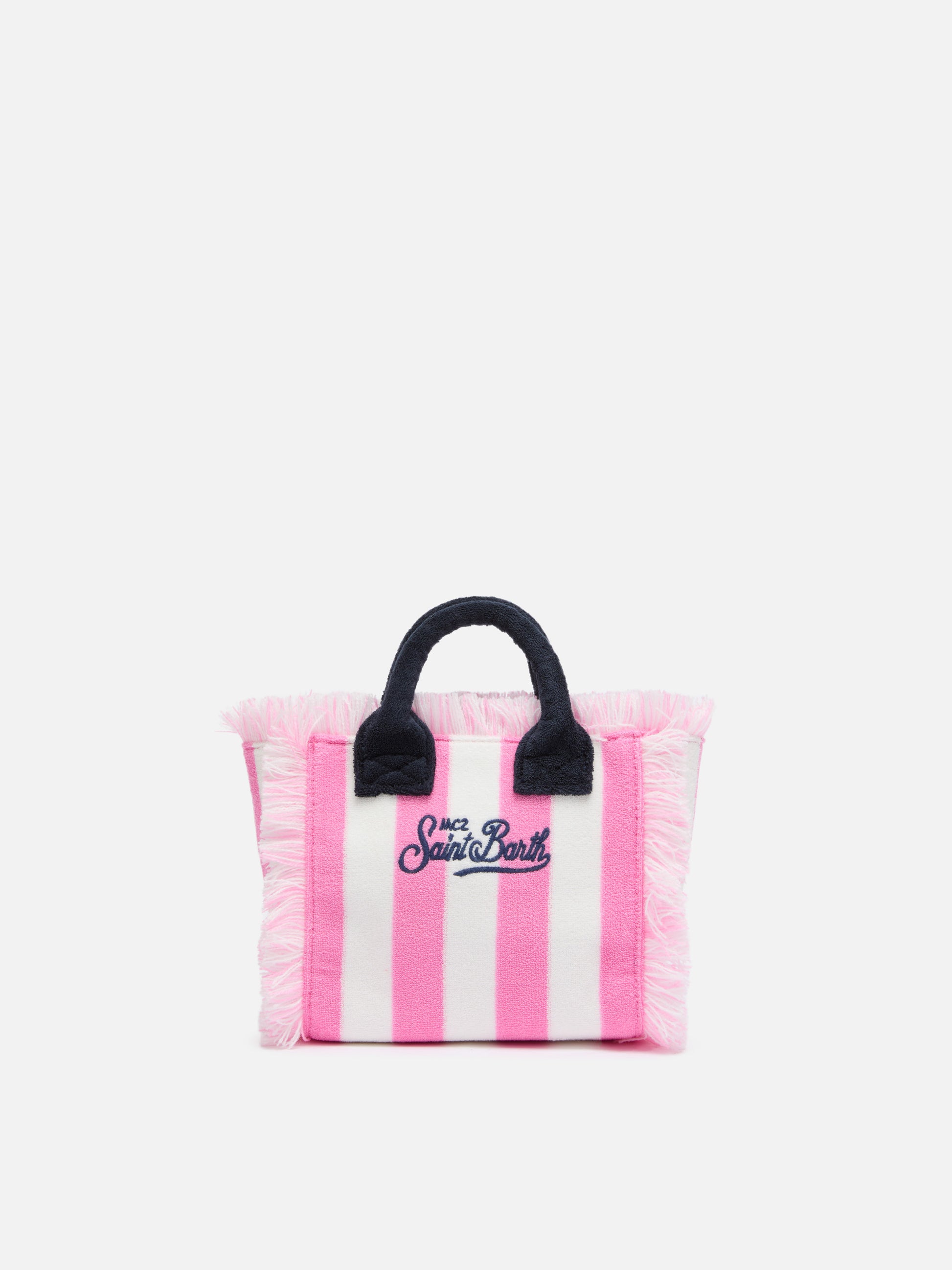Mini Vanity Sponge Bag with pink striped print - MC2 Saint Barth