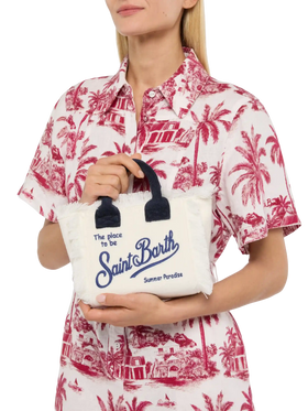 White Mini Vanity Sponge Bag - MC2 Saint Barth