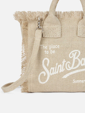 Mini Vanity beige Linen bag - MC2 Saint Barth