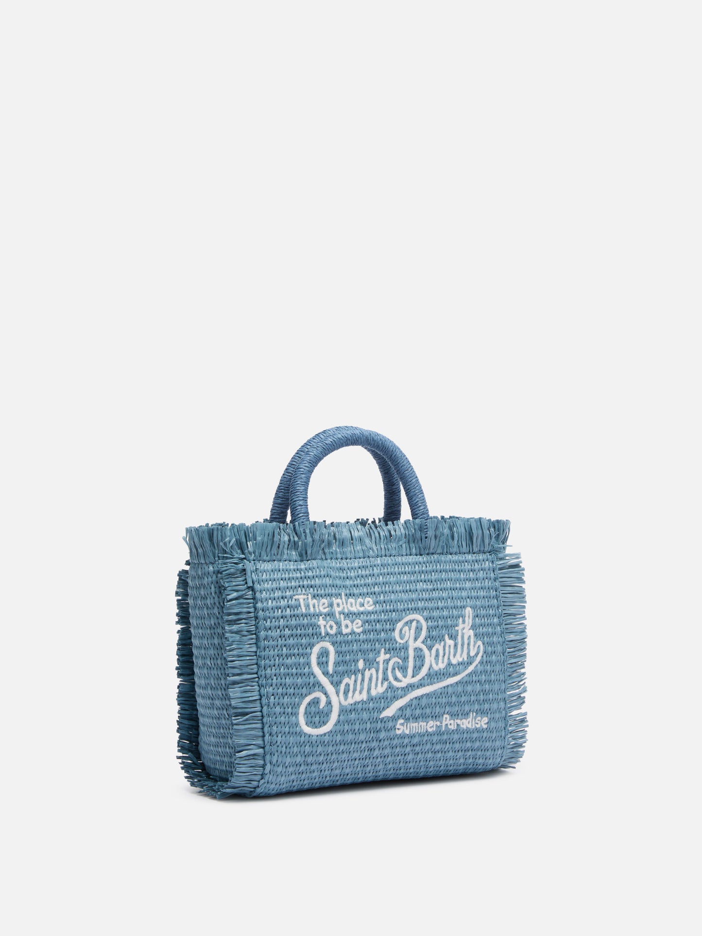 Denim Mini Vanity Straw effect bag - MC2 Saint Barth