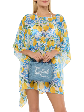 Denim Mini Vanity Straw effect bag - MC2 Saint Barth