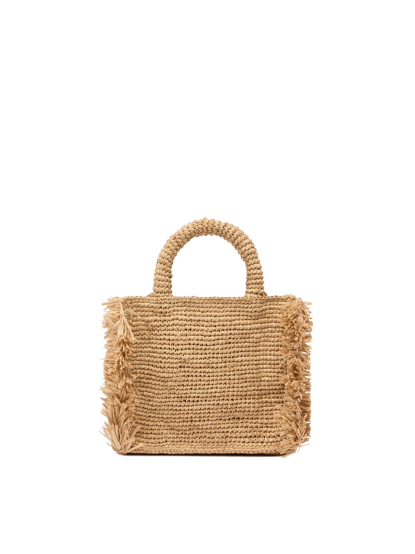 Mini Vanity Raffia Fringes bag with Saint Barth embroidery - MC2 Saint Barth