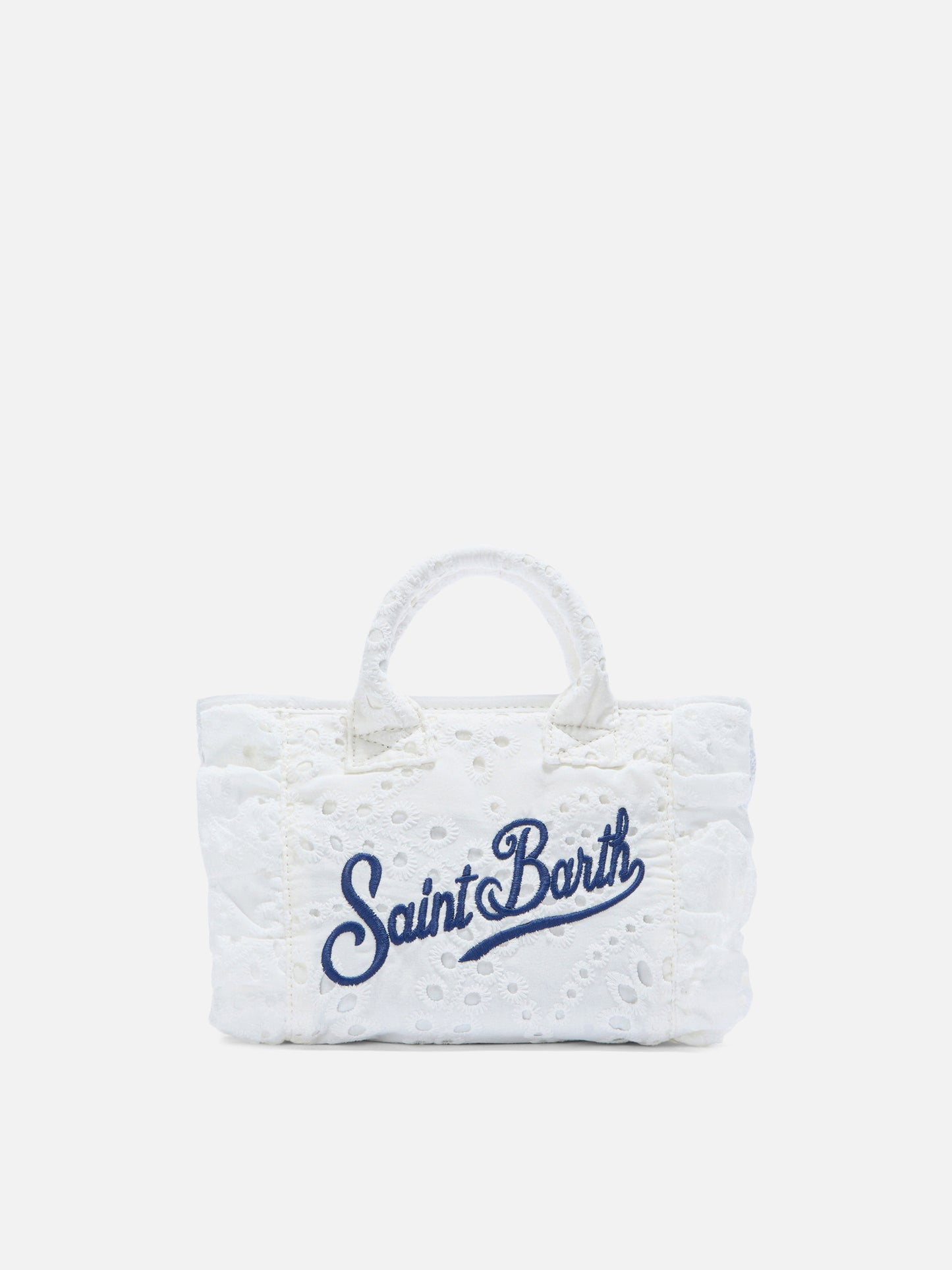 Mini sac Vanity White Volant en coton broderie anglaise 