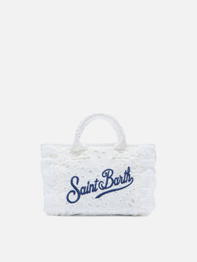 Mini sac Vanity White Volant en coton broderie anglaise 