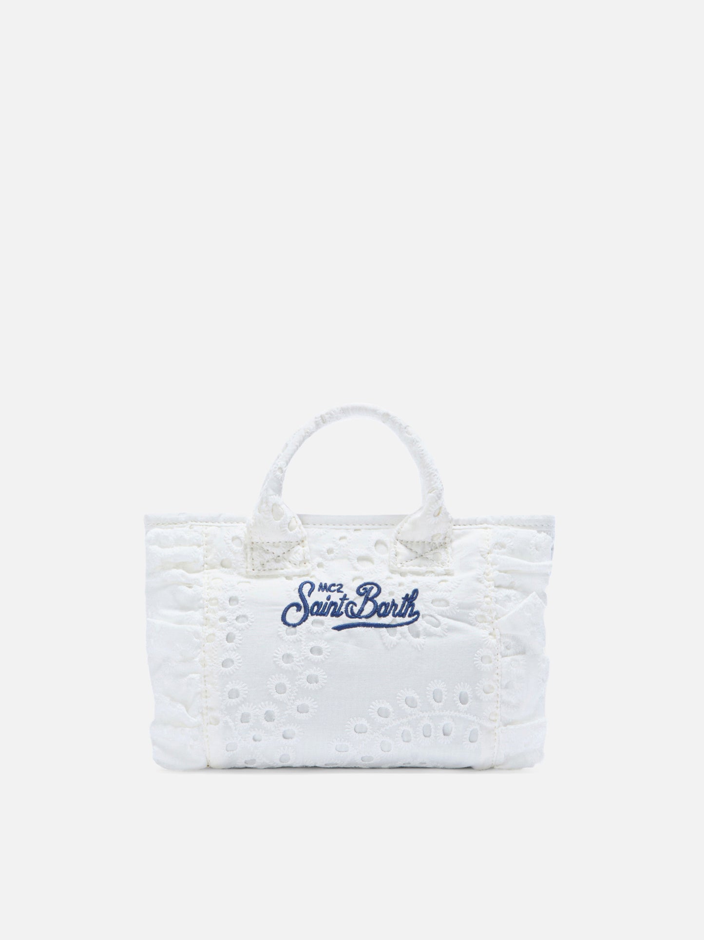 Mini sac Vanity White Volant en coton broderie anglaise 