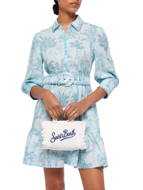 White Sangallo lace Mini Vanity Volant bag - MC2 Saint Barth