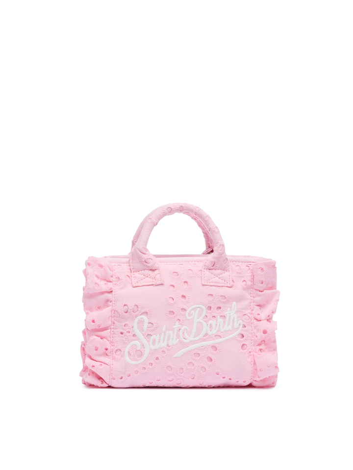 Pink Sangallo lace Mini Vanity Volant bag - MC2 Saint Barth