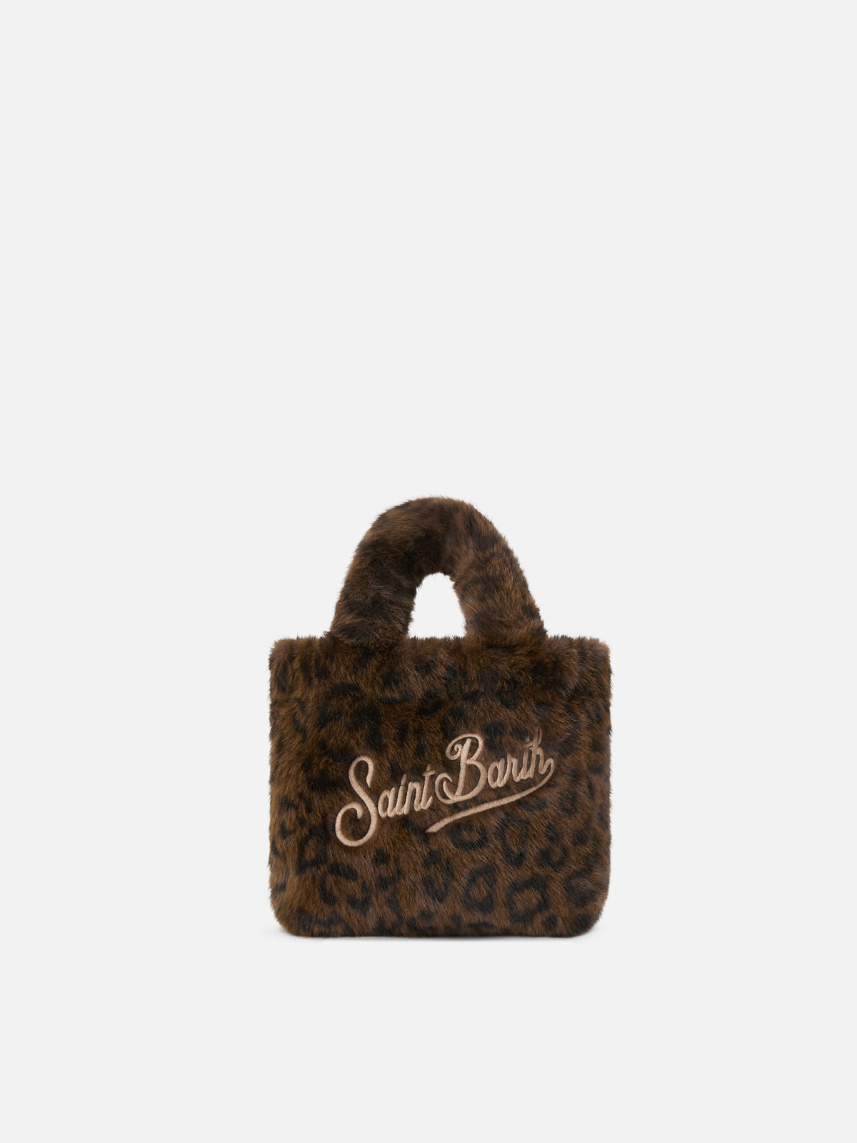 Mini bolso Vanity Soft de pelo sintético con estampado de leopardo 