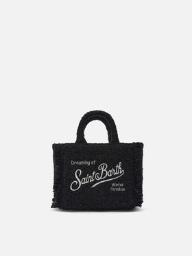 Borsa a mano Vanity Mini Tweed nera