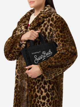 Borsa a mano Vanity Mini Tweed nera