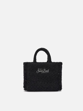Borsa a mano Vanity Mini Tweed nera
