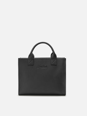 Borsa a spalla Vanity Bag Large in pelle martellata nero