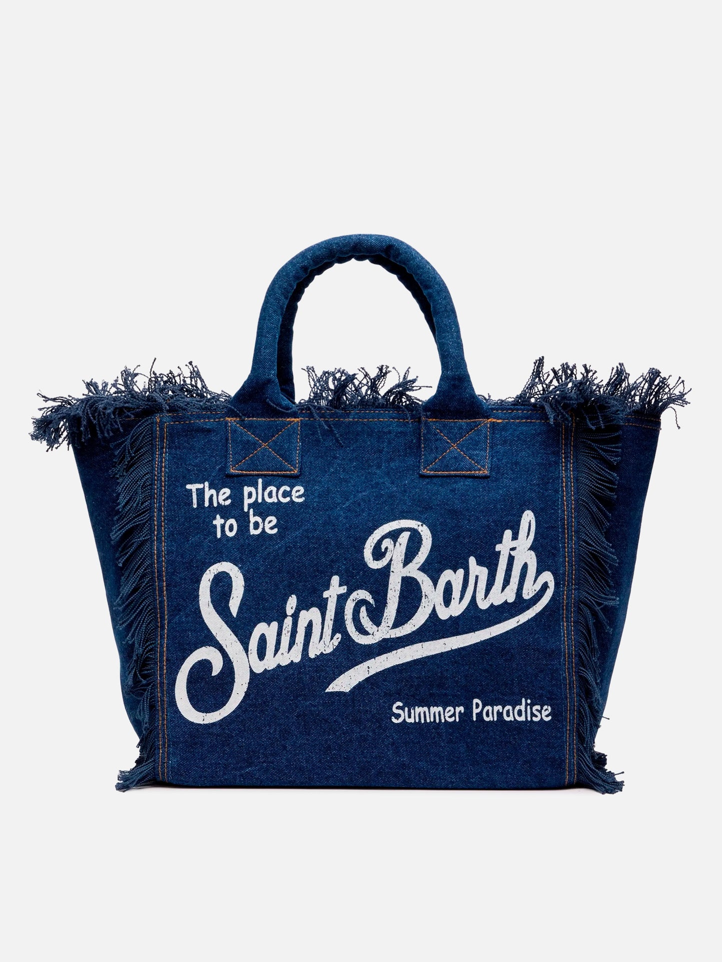 Dark denim fabric Vanity tote bag