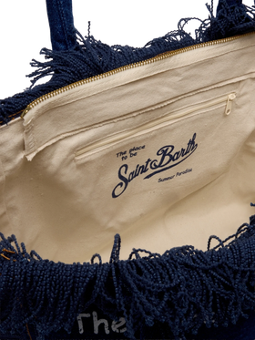 Dark denim fabric Vanity tote bag - MC2 Saint Barth