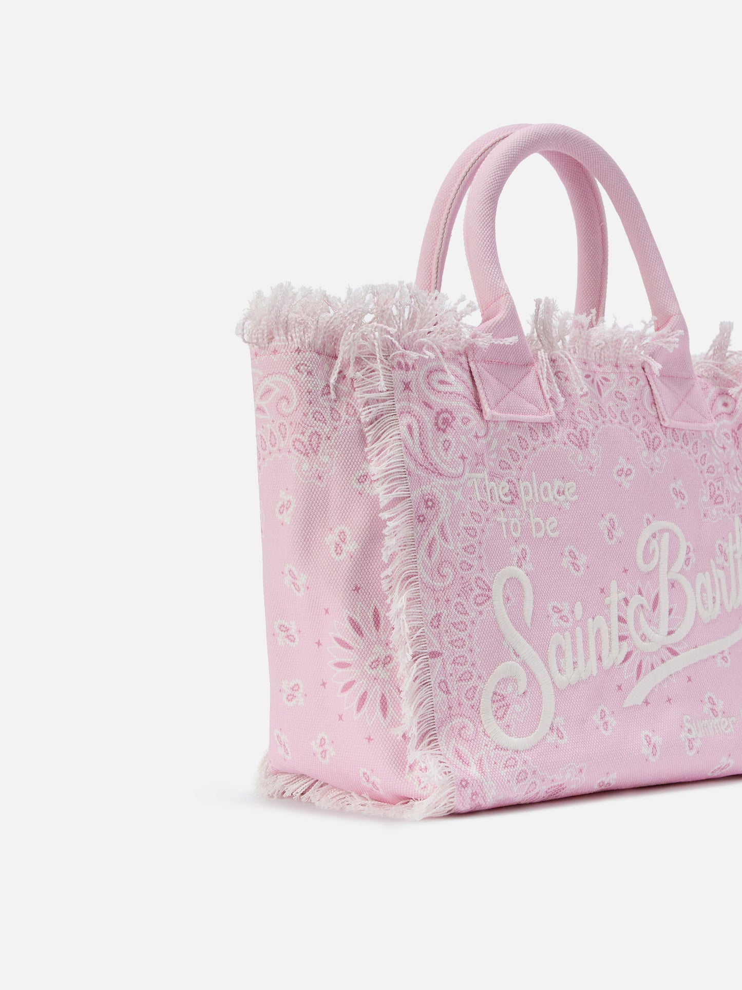 Vanity regular bag en toile rose avec imprimé bandana 