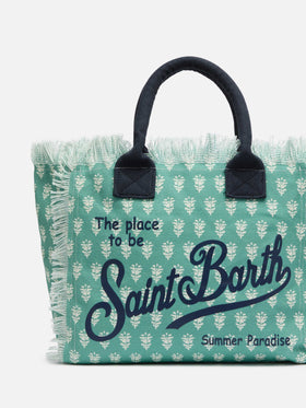 Cotton canvas Vanity tote bag with flower print - MC2 Saint Barth