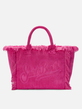 Fuchsia solid color terry effect Vanity regular bag