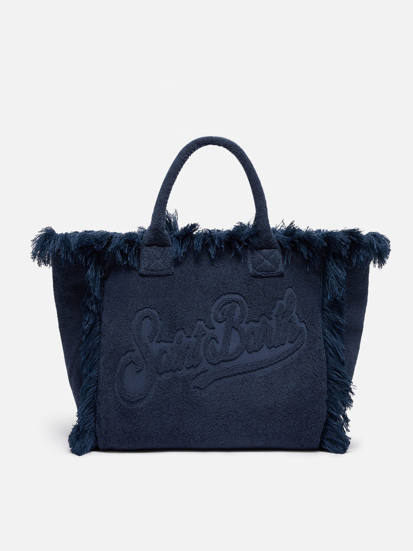 Vanity Terry navy blue tote bag  with embossed logo
